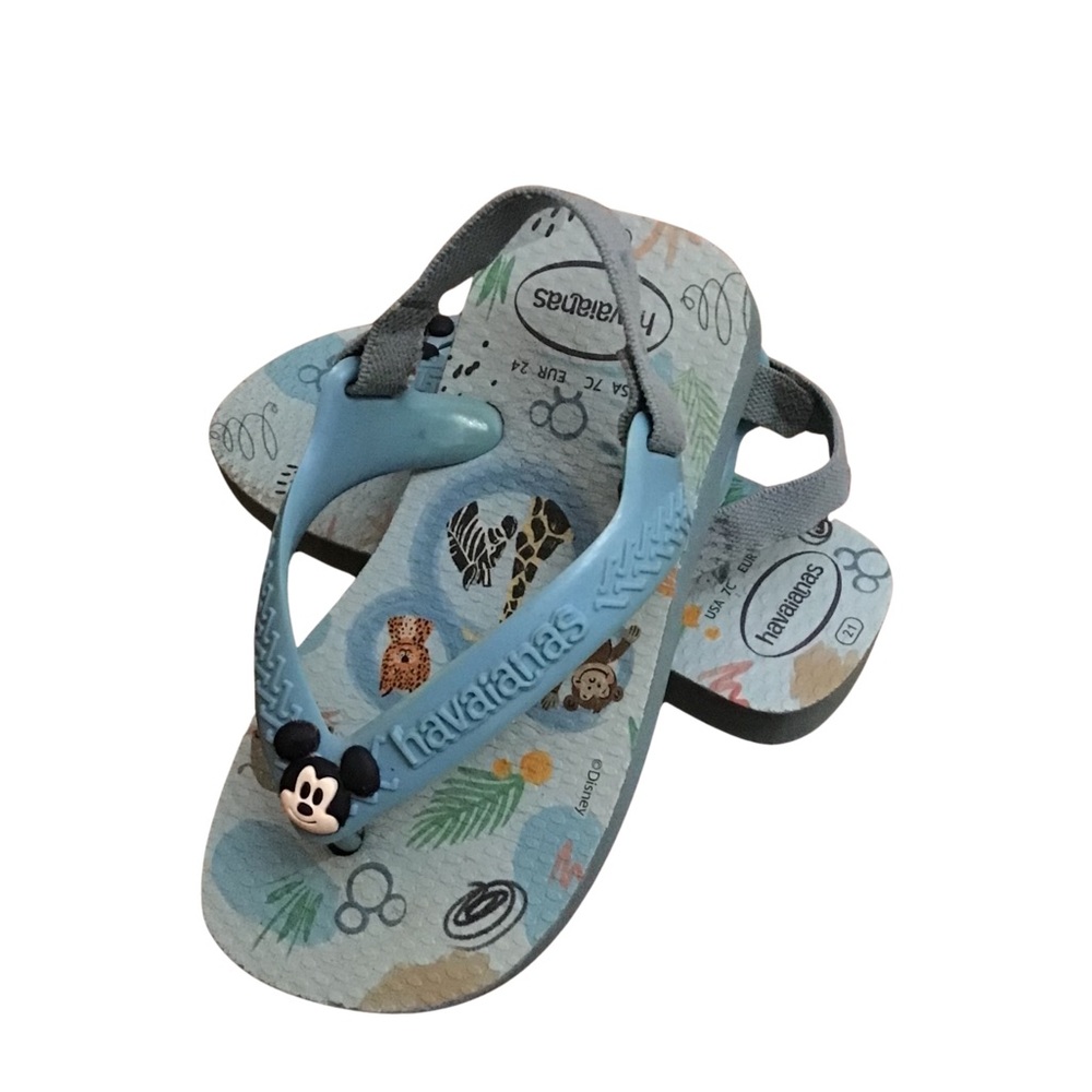 Havaianas Baby Mickey Mouse Flip Flops | Toddler Sandals Blue Disney Beach Shoes